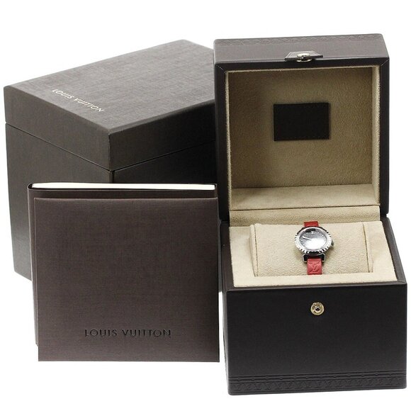 LOUIS VUITTON Tambour bijou Q1M05 black Dial Quartz Ladies Watch - Picture 9 of 12
